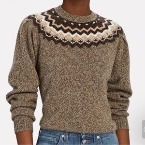 Frame Denim wool blend nordic Brown cosy layering  whimsy Sweater medium